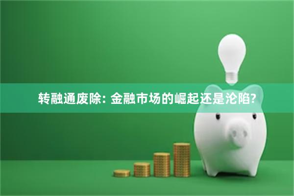 转融通废除: 金融市场的崛起还是沦陷?