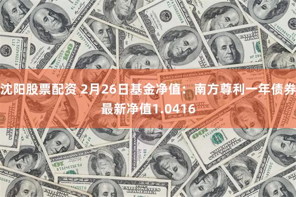 沈阳股票配资 2月26日基金净值：南方尊利一年债券最新净值1.0416